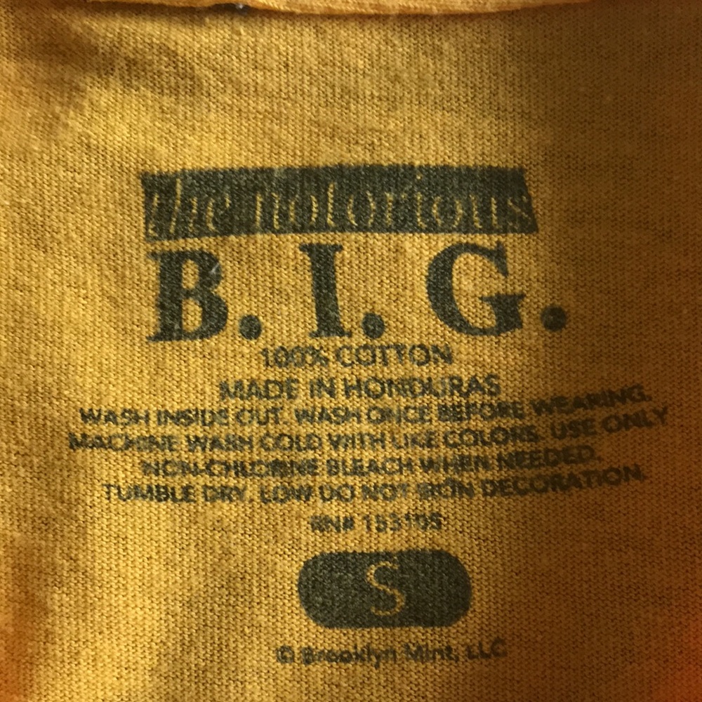 B.I.G Brooklyn Mint Llc Notorious Big Yellow T-Sh… - image 7